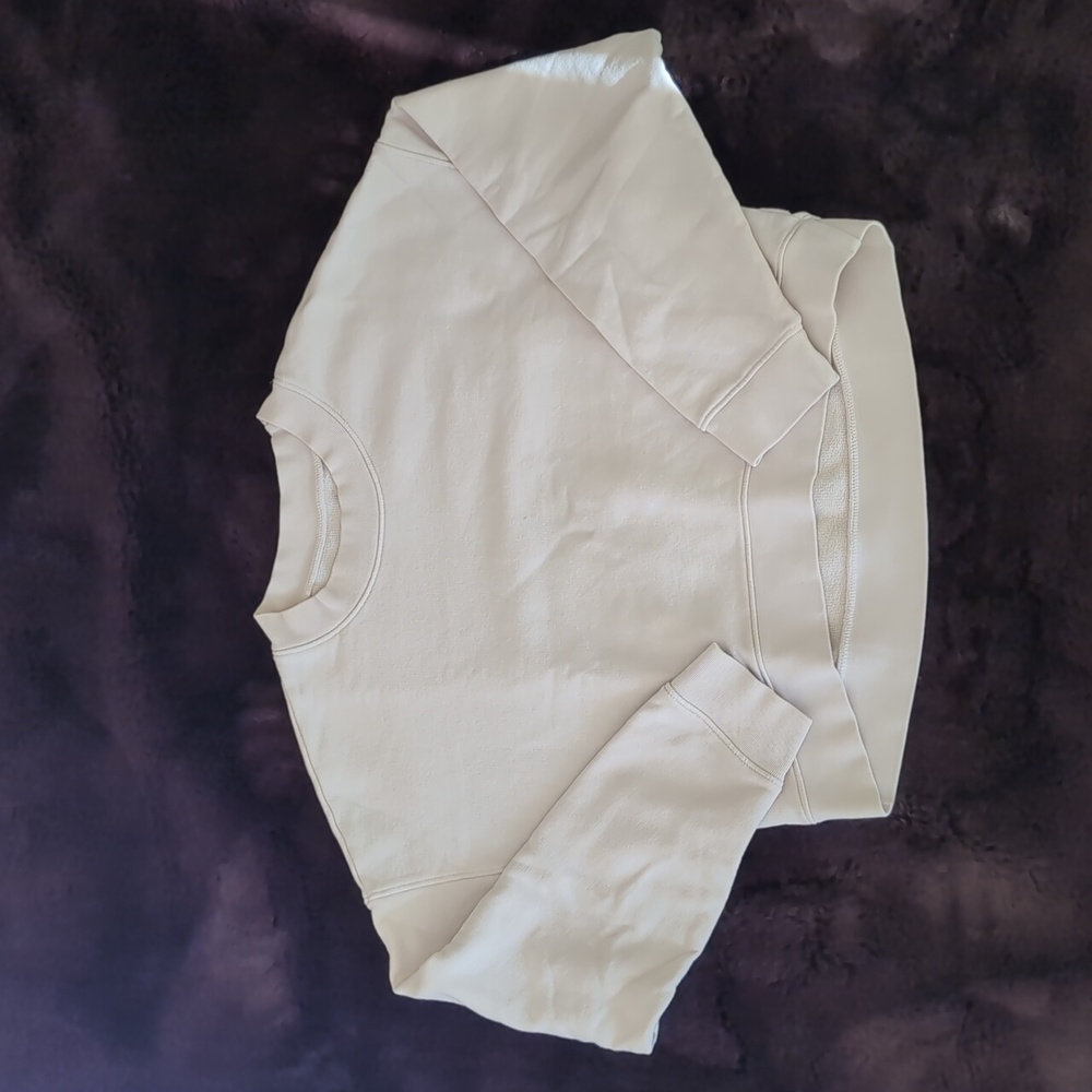 Mate The Label Cream Cropped Sweatshirt